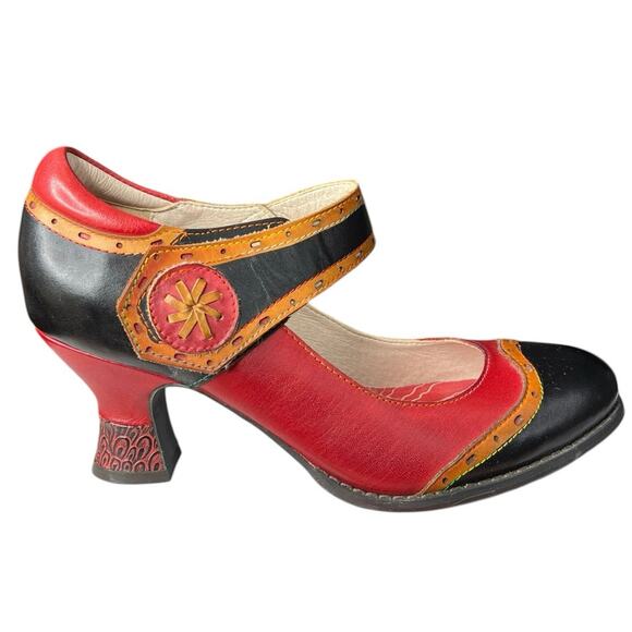 L’artiste Shoes - L’artiste X Spring Step Women’s Mary Ellen Red Black Mary Jane Size 39 US 8.5